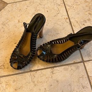 Michael Kors High heel size 8M deep Moss Green.